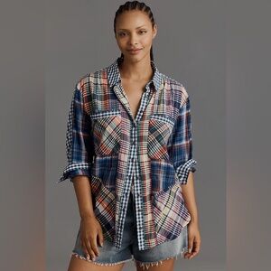 The Hadley Relaxed Buttondown Shirt by Pilcro​: Mixed Print Edition